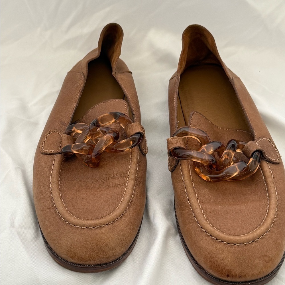 See By Chloe Tan Loafers with Tortoise Chain - Picture 10 of 10